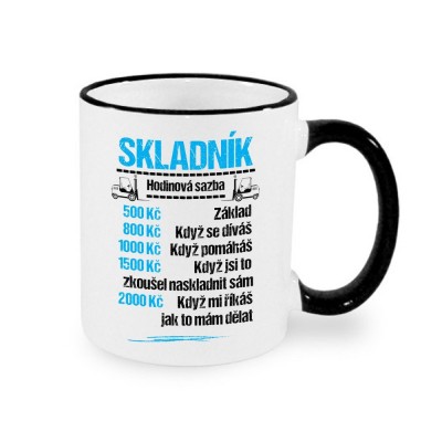 Hrnek Skladník - sazba